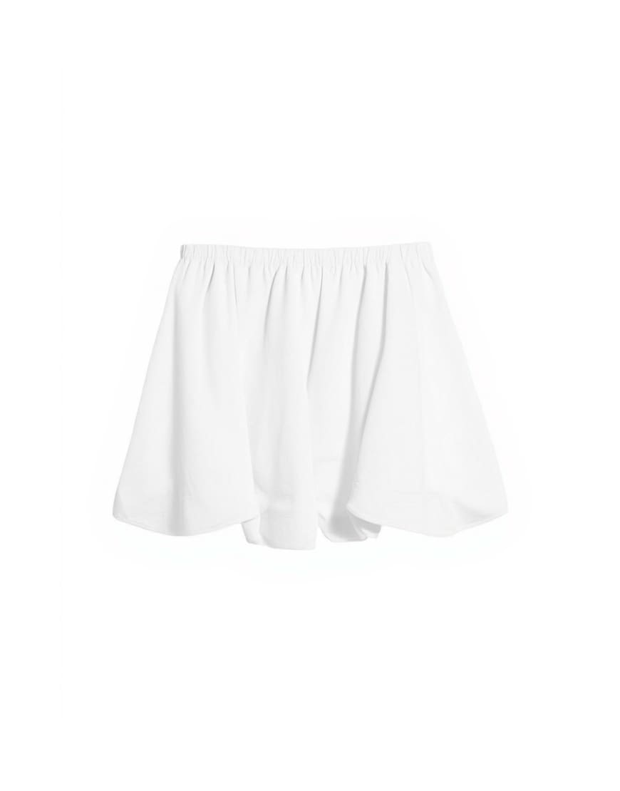 Topshop bubble hem mini skirt in white
