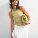 Topshop bubble hem mini skirt in white