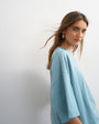 Topshop oversized drop shoulder tee in blue