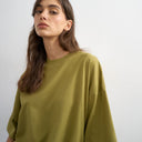 Topshop oversized drop shoulder tee in green