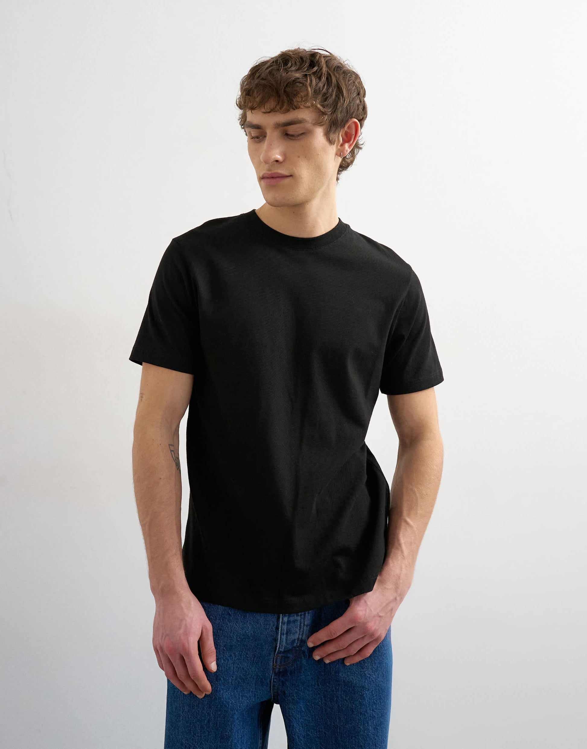 Topman classic fit t-shirt in black