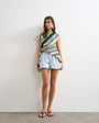 Topshop bubble short in sky blue