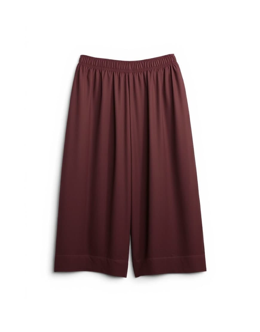 Topshop satin culotte in chocolate