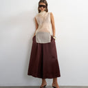 Topshop satin culotte in chocolate