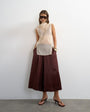 Topshop satin culotte in chocolate