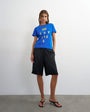 Topshop satin longline bermuda shorts in black