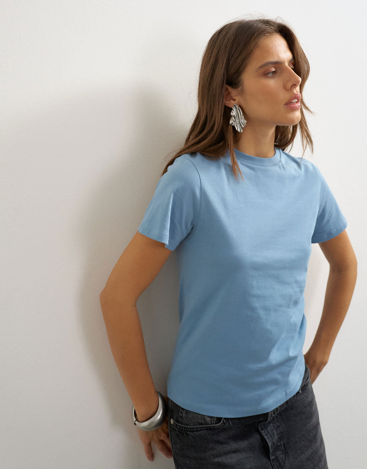 Topshop classic tee in blue