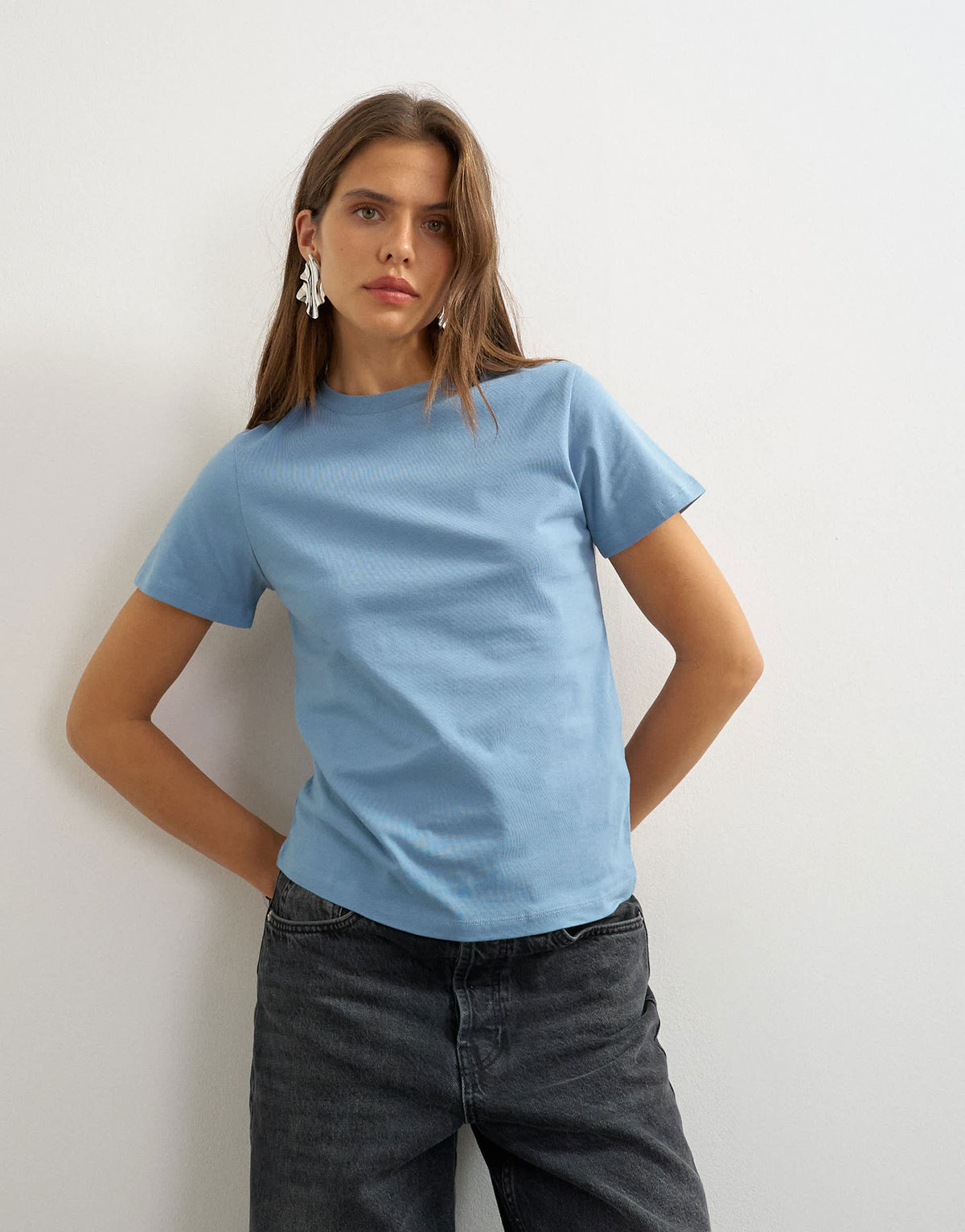 Topshop classic tee in blue