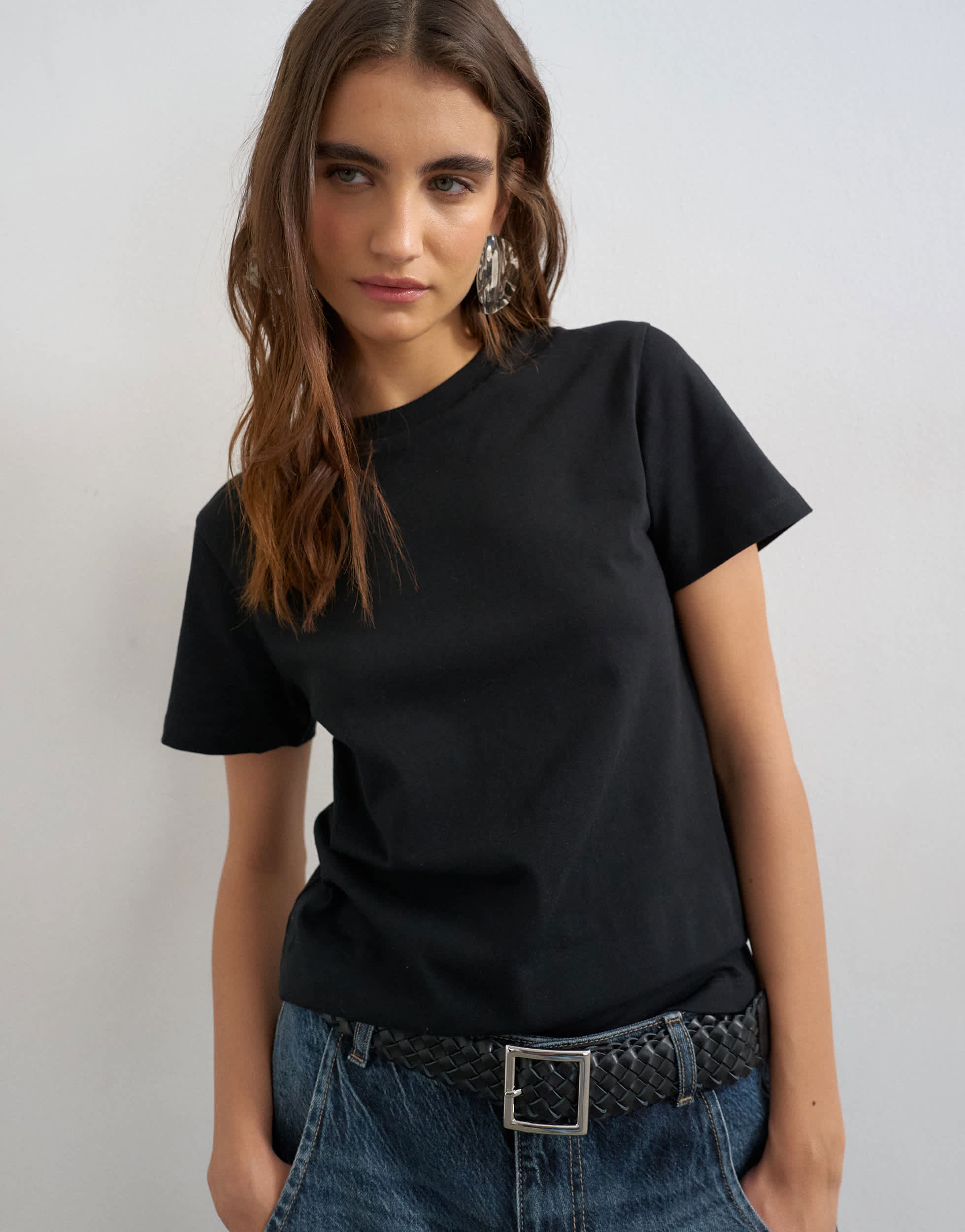 Topshop classic tee in black