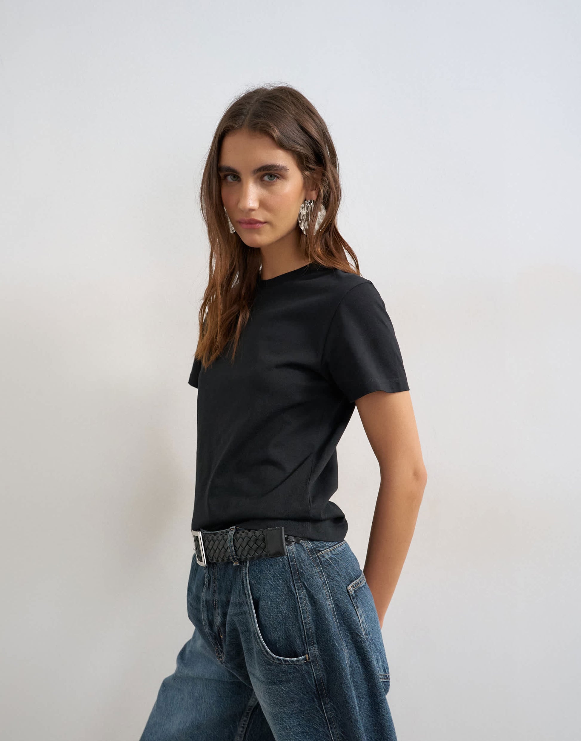 Topshop classic tee in black