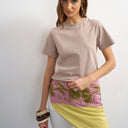 Topshop classic tee in stone