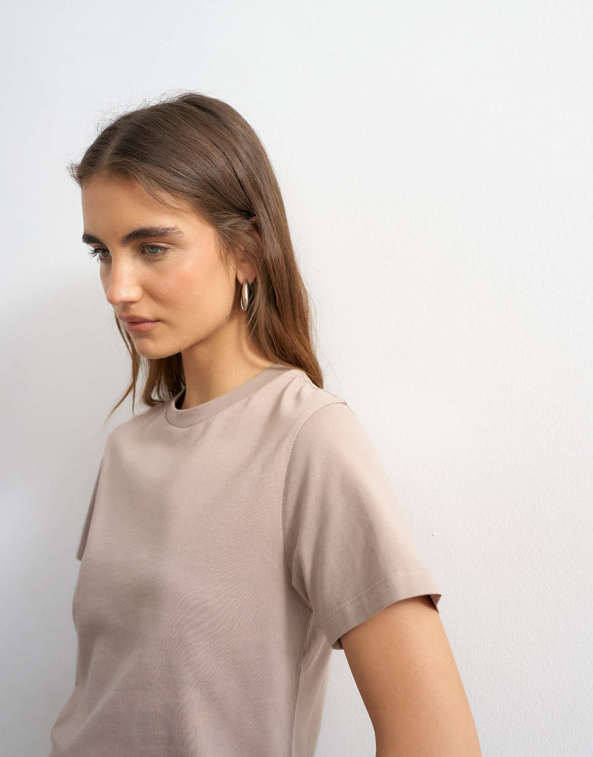 Topshop classic tee in stone