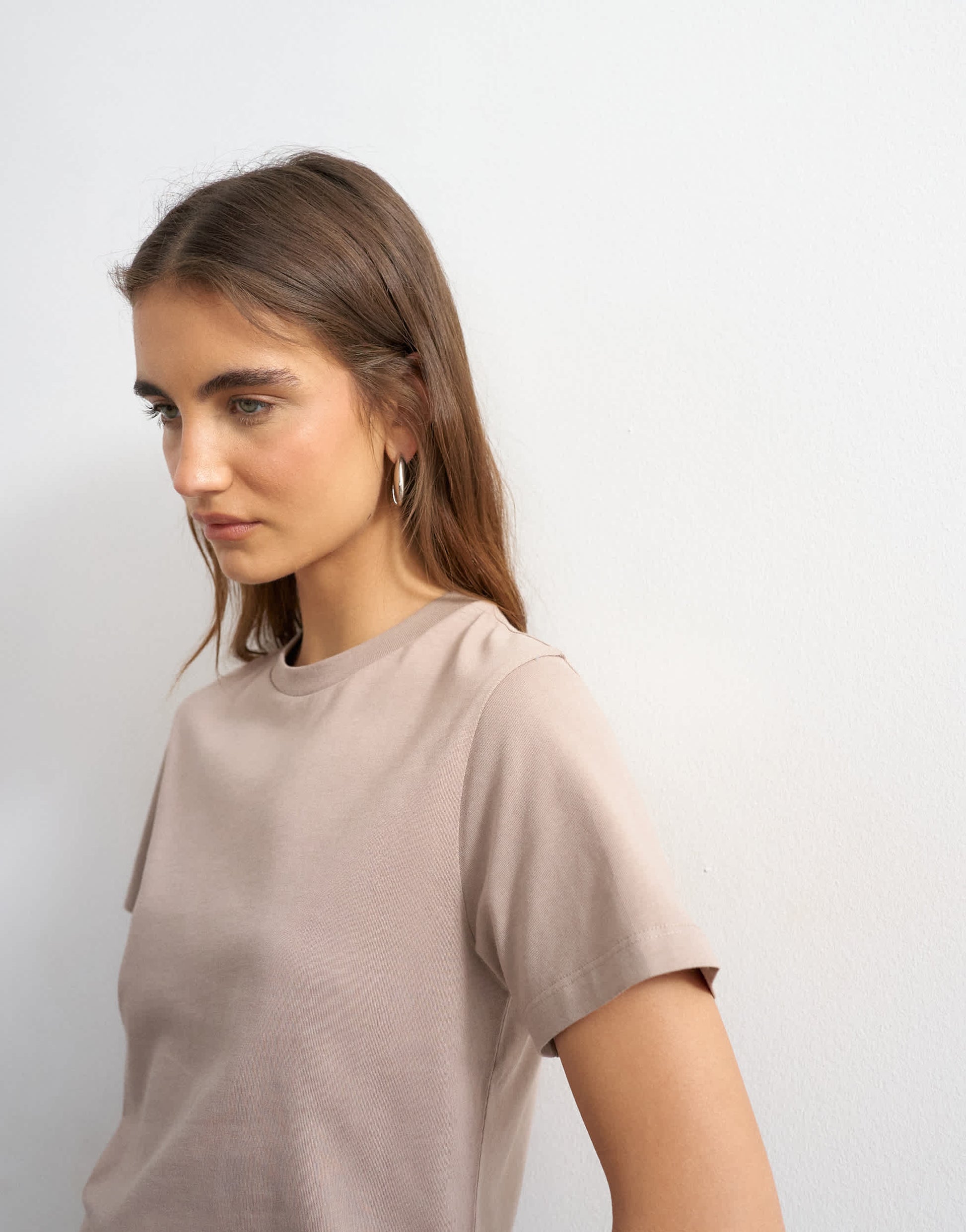 Topshop classic tee in stone