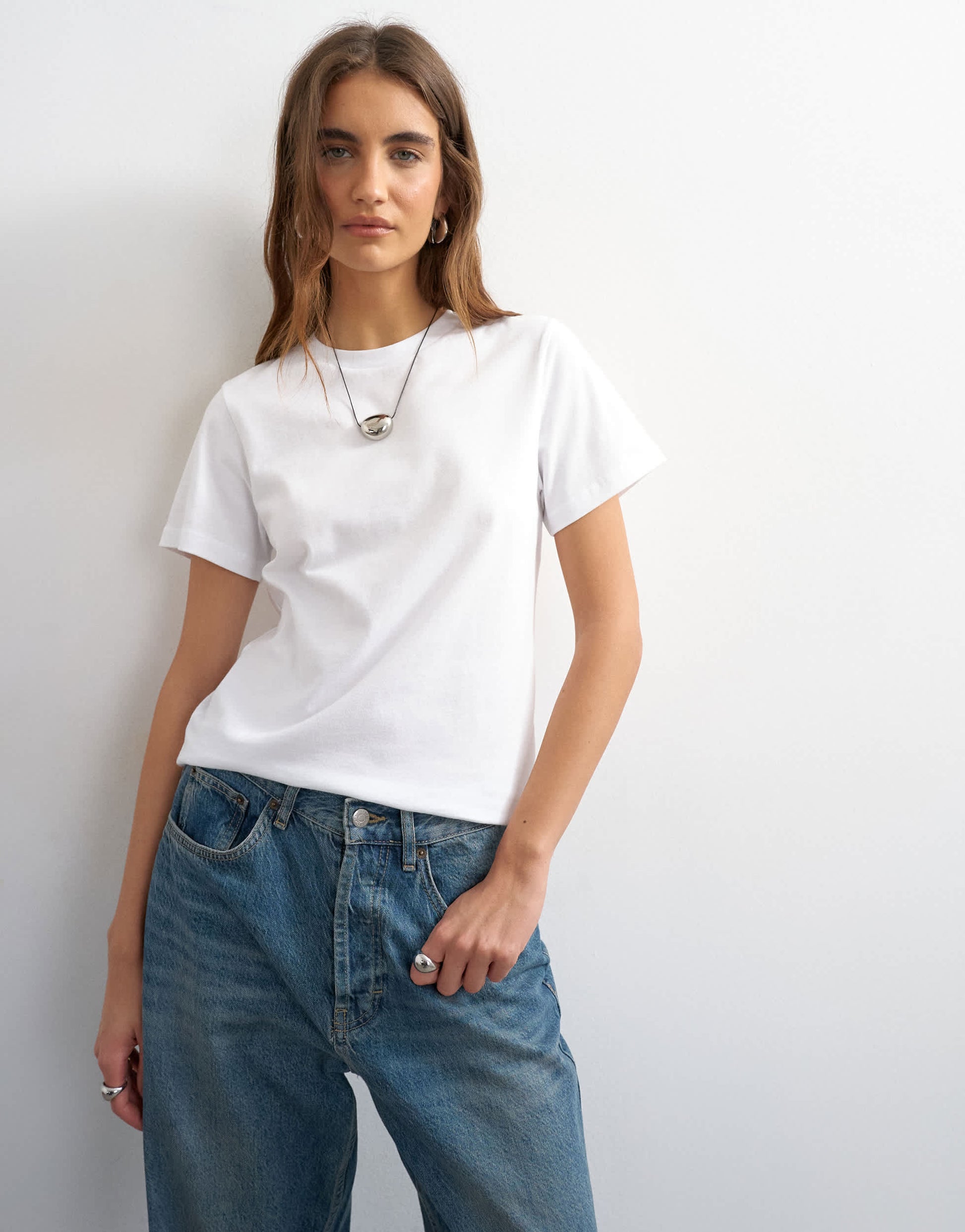 Topshop classic tee in white
