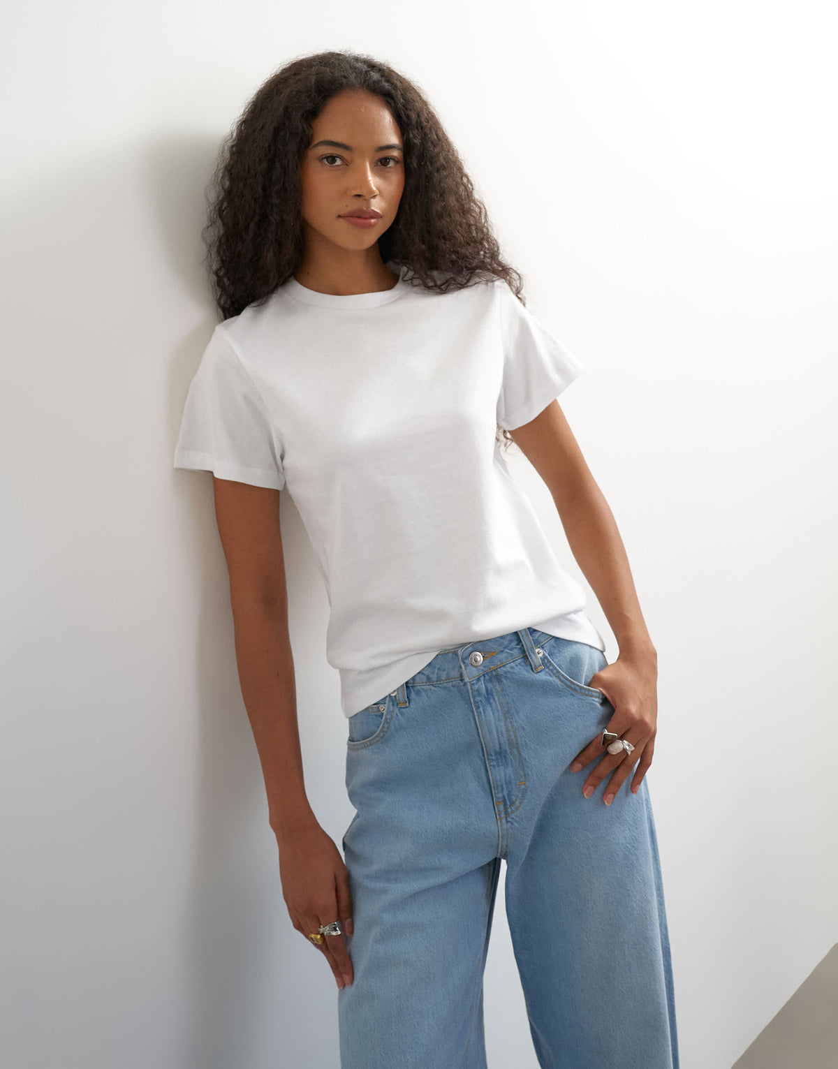 Topshop classic tee in white