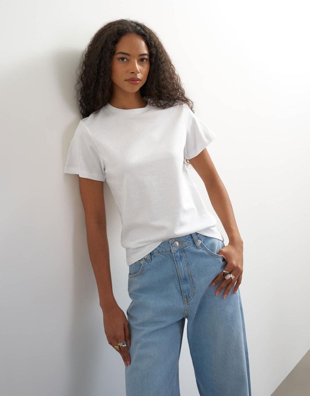 Topshop classic tee in white