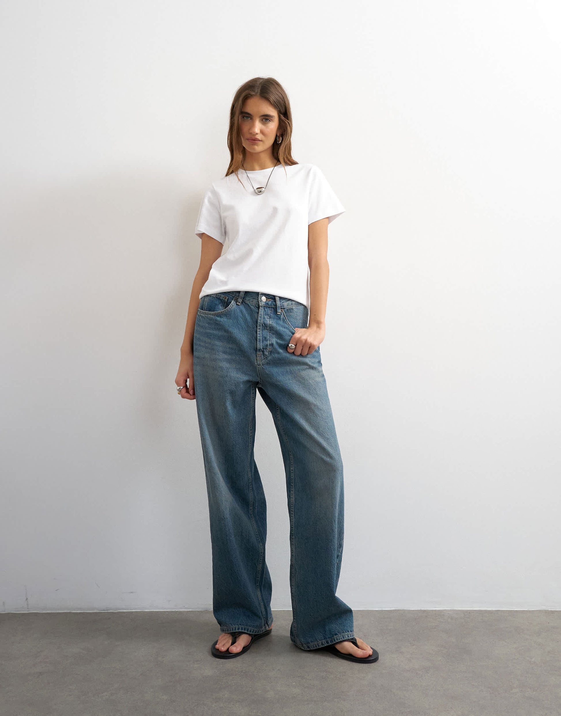 Topshop classic tee in white