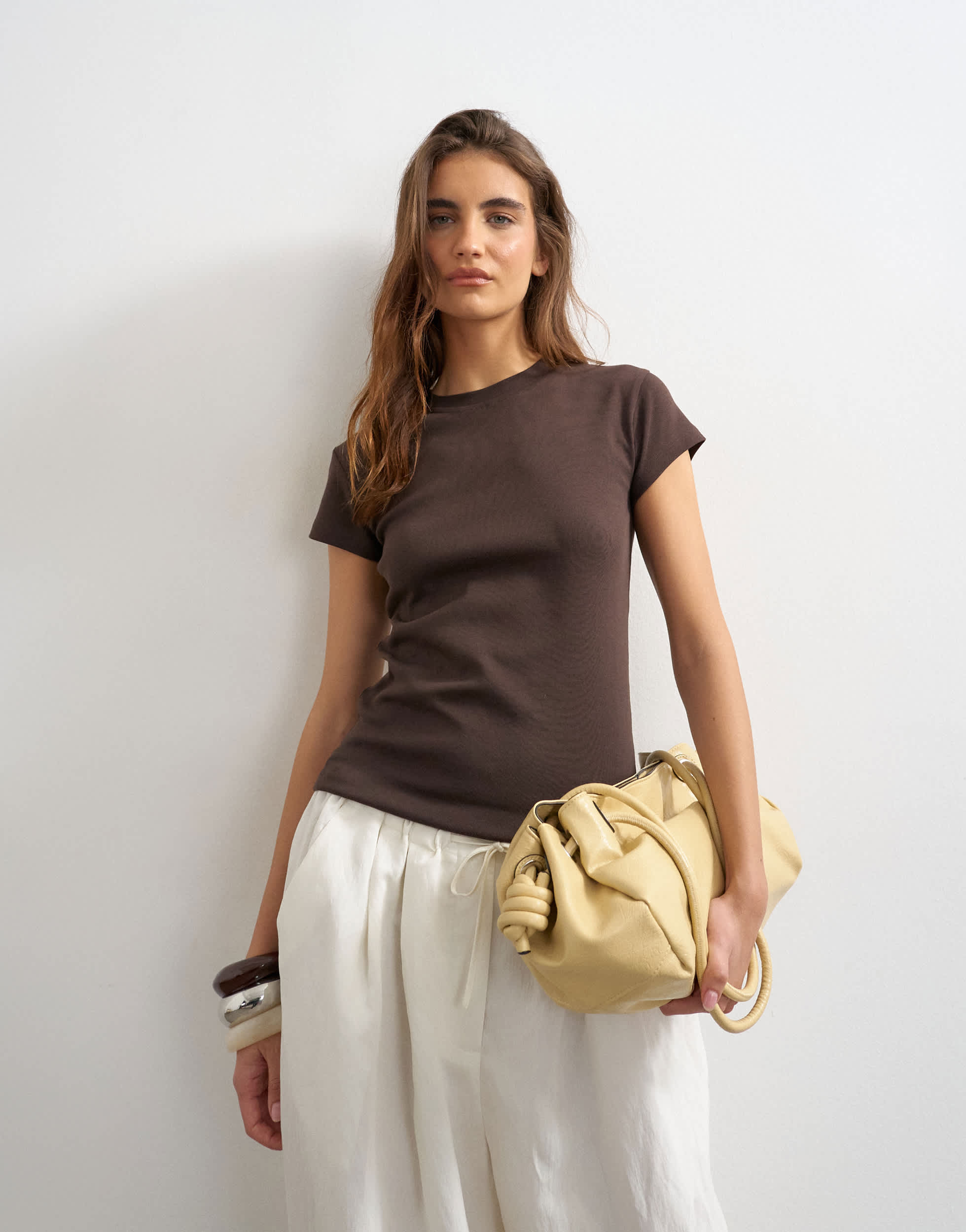 Topshop everyday tee in chocolate