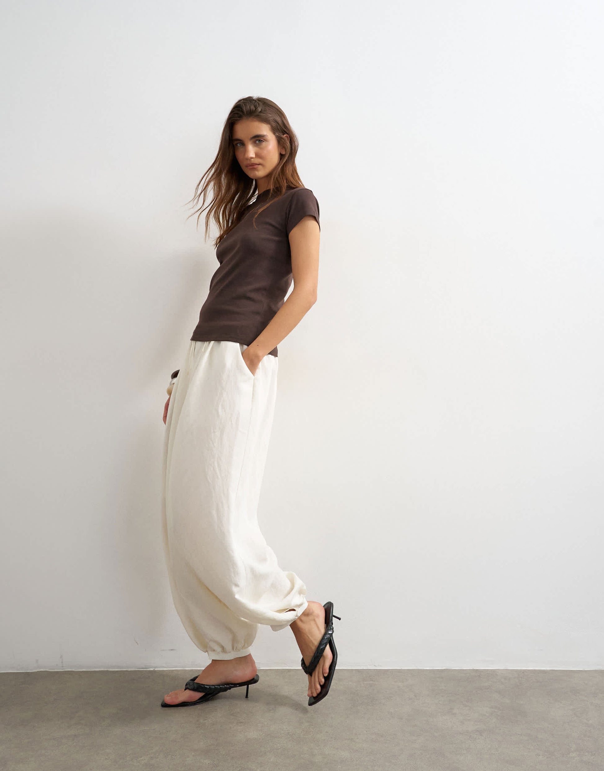 Topshop everyday tee in chocolate