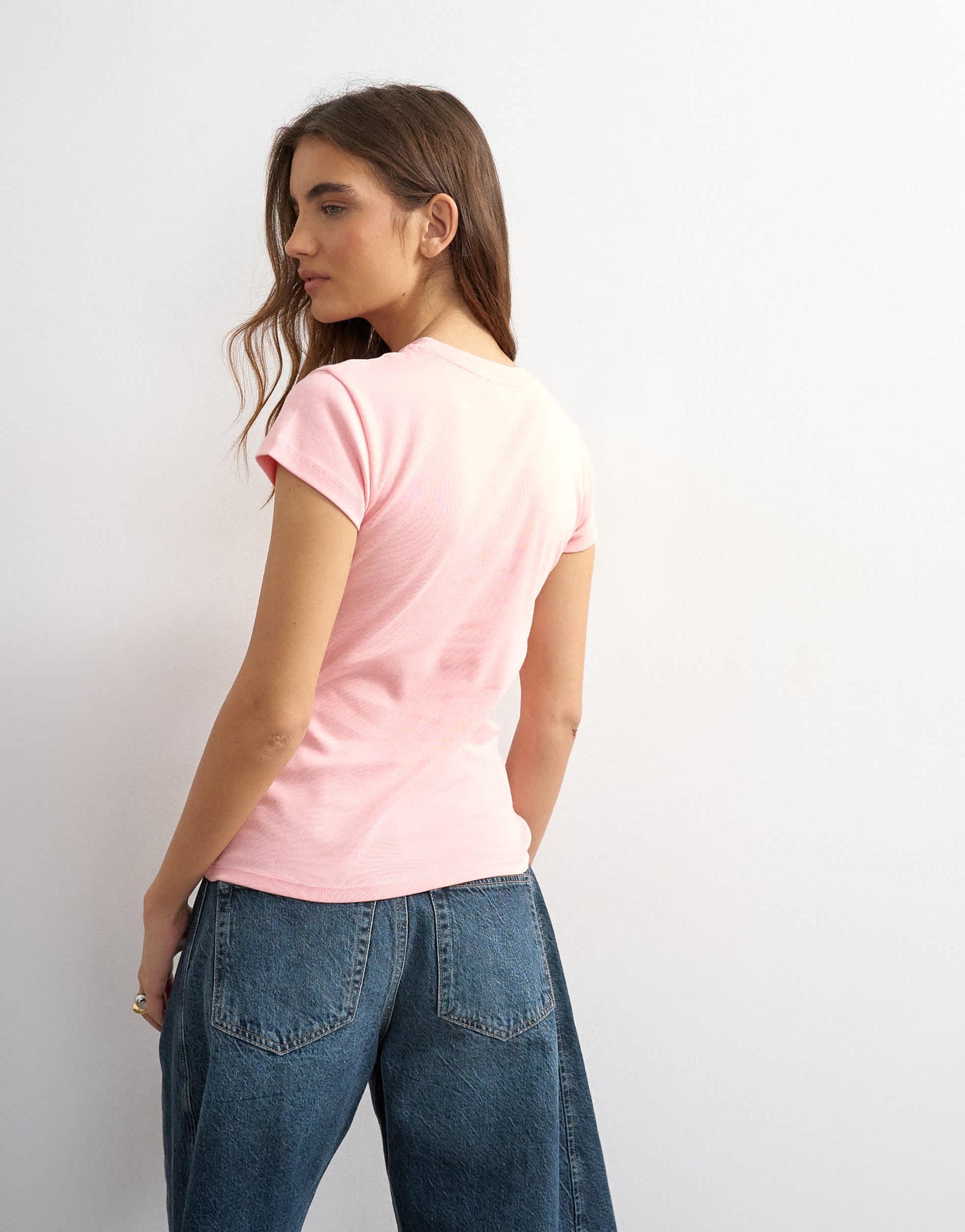 Topshop everyday tee in pink