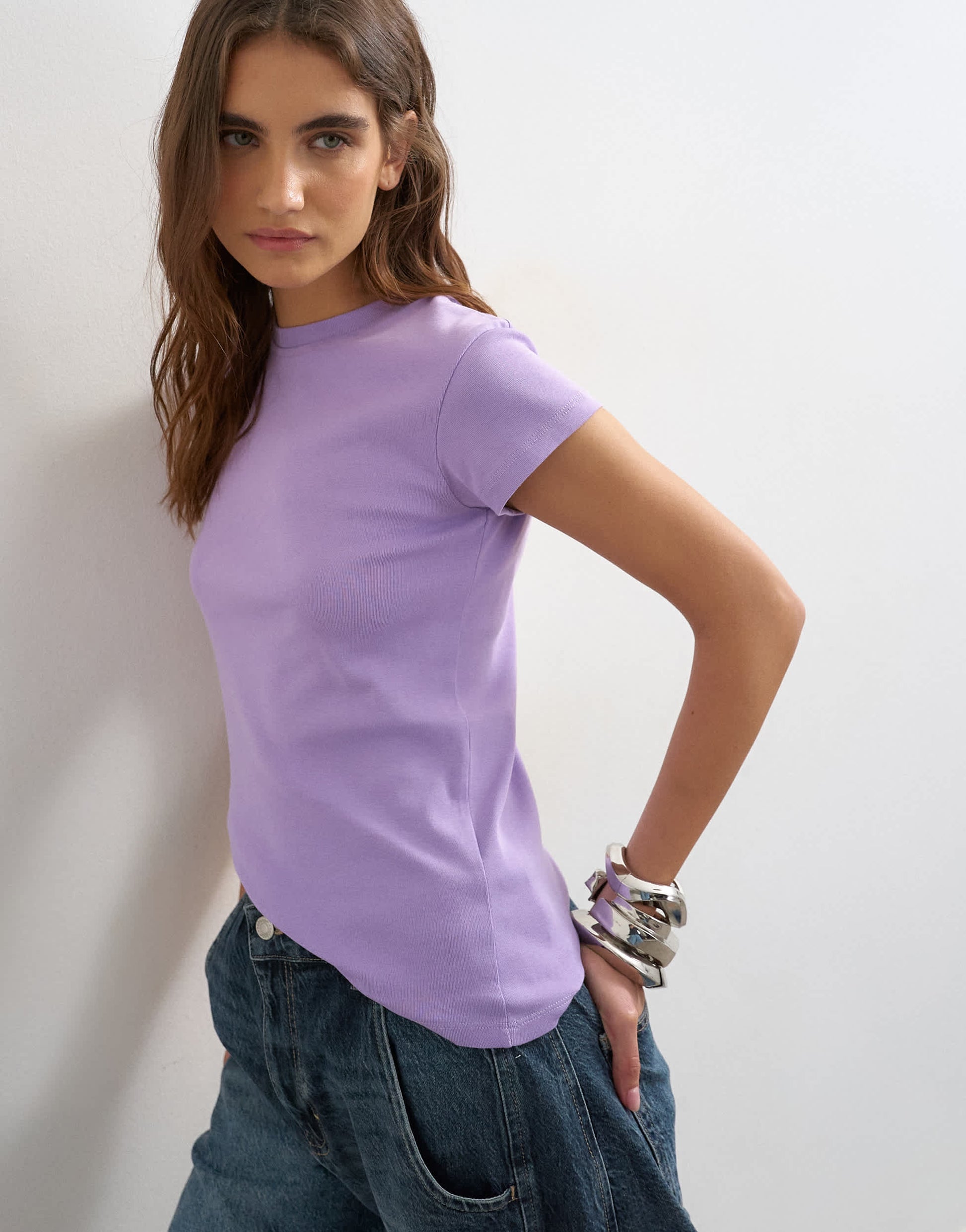 Topshop everyday tee in lilac