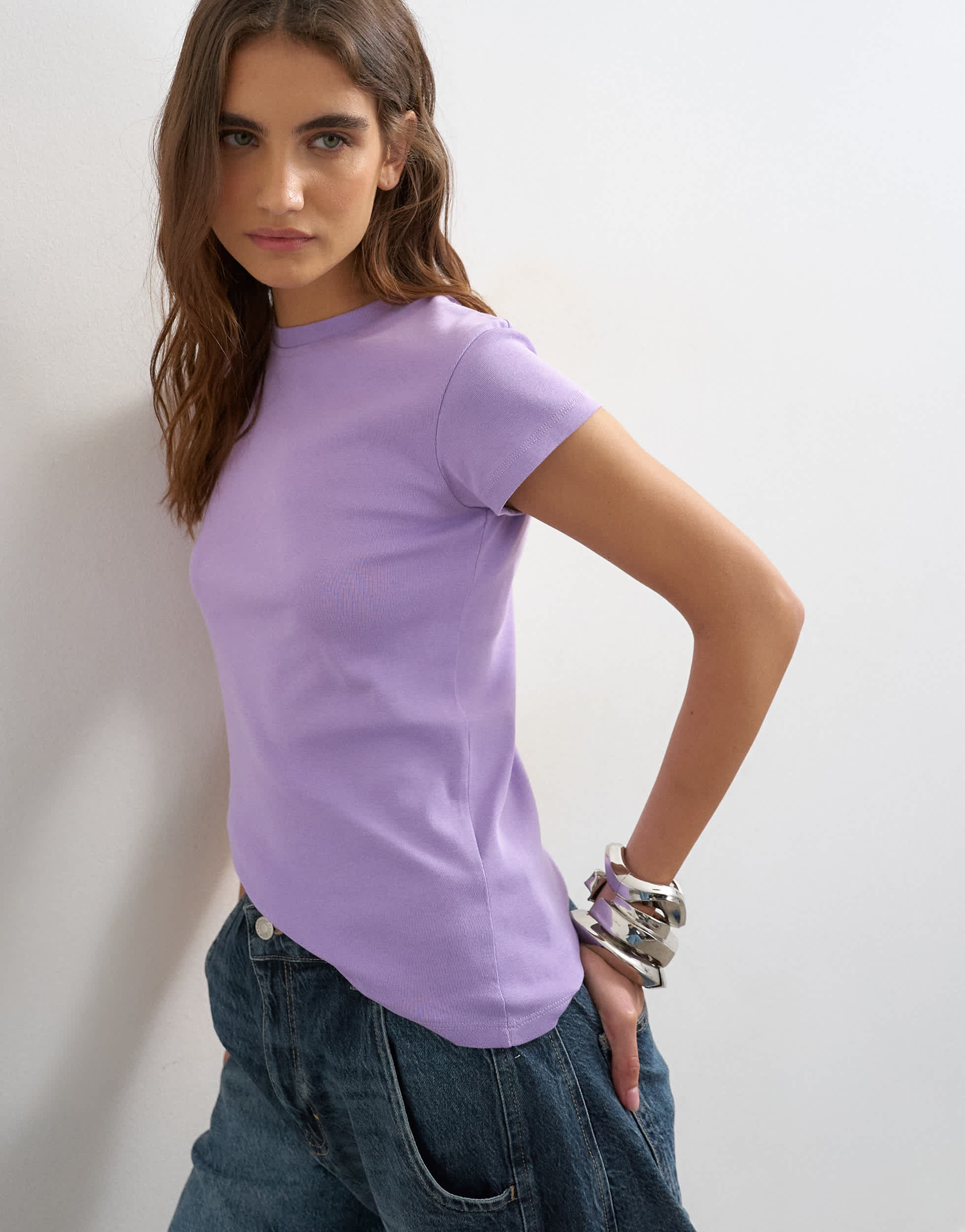 Topshop everyday tee in lilac
