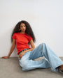 Topshop everyday tee in red