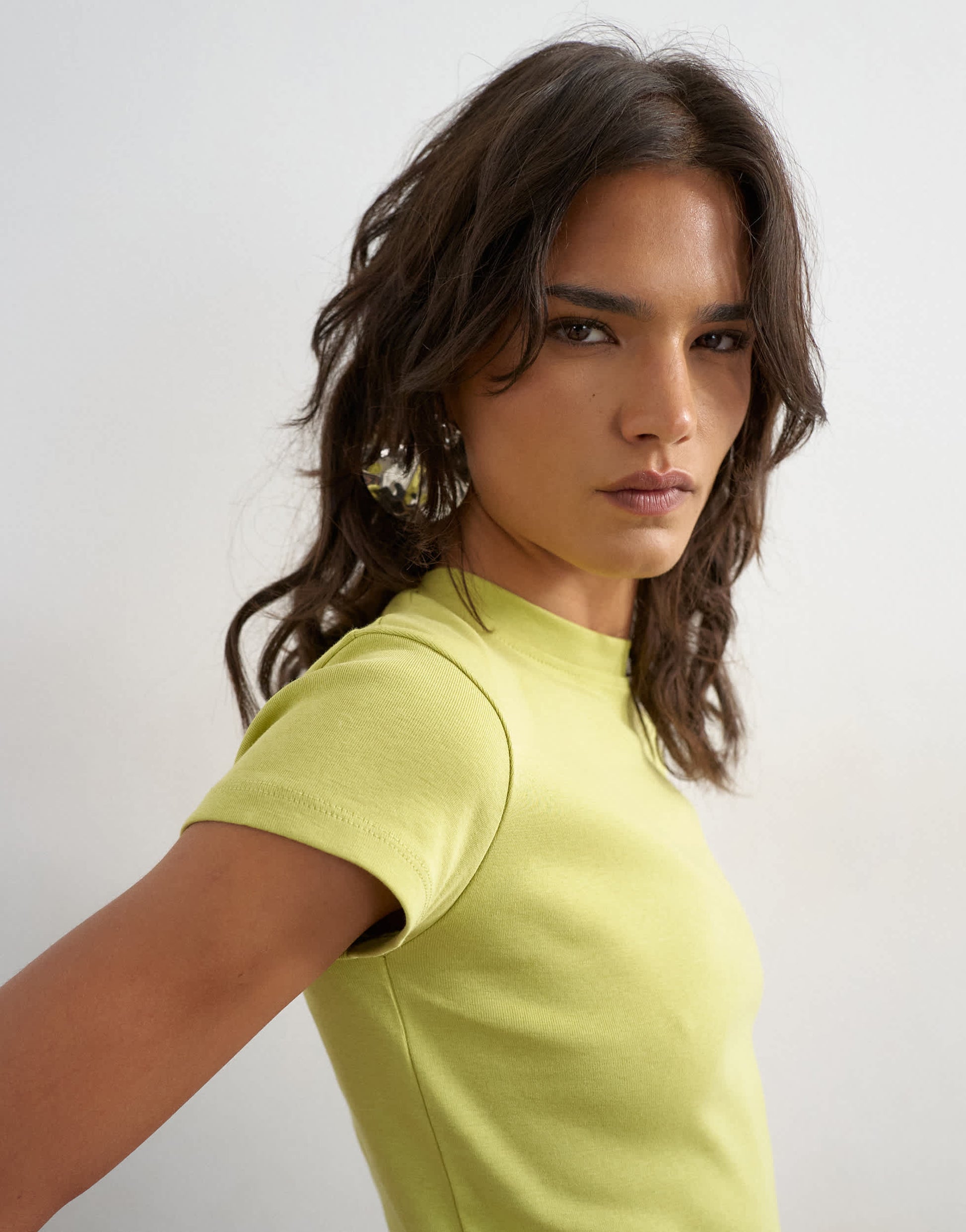 Topshop everyday tee in mid green
