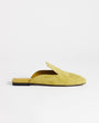 Topshop Della real suede mule in olive
