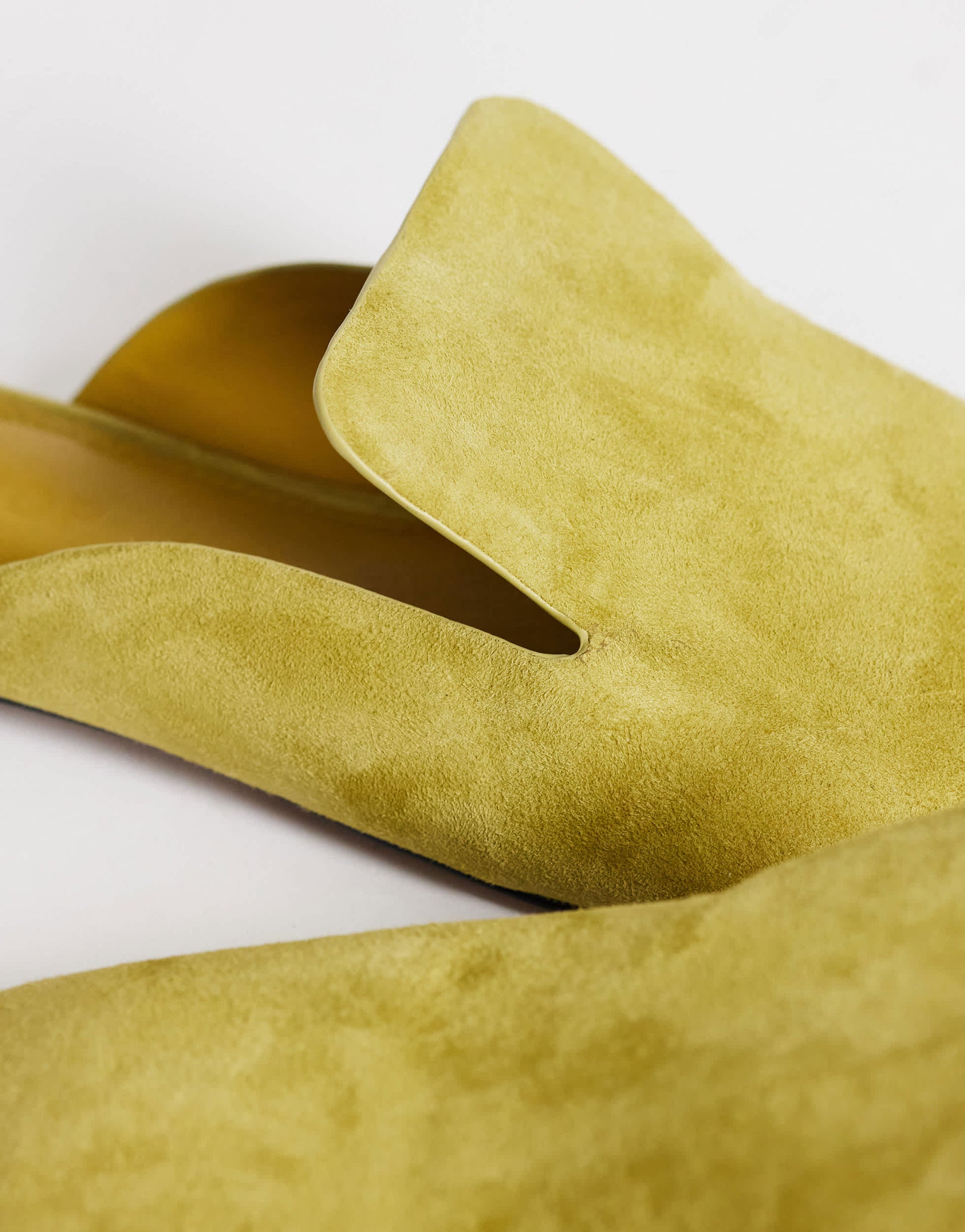 Topshop Della real suede mule in olive