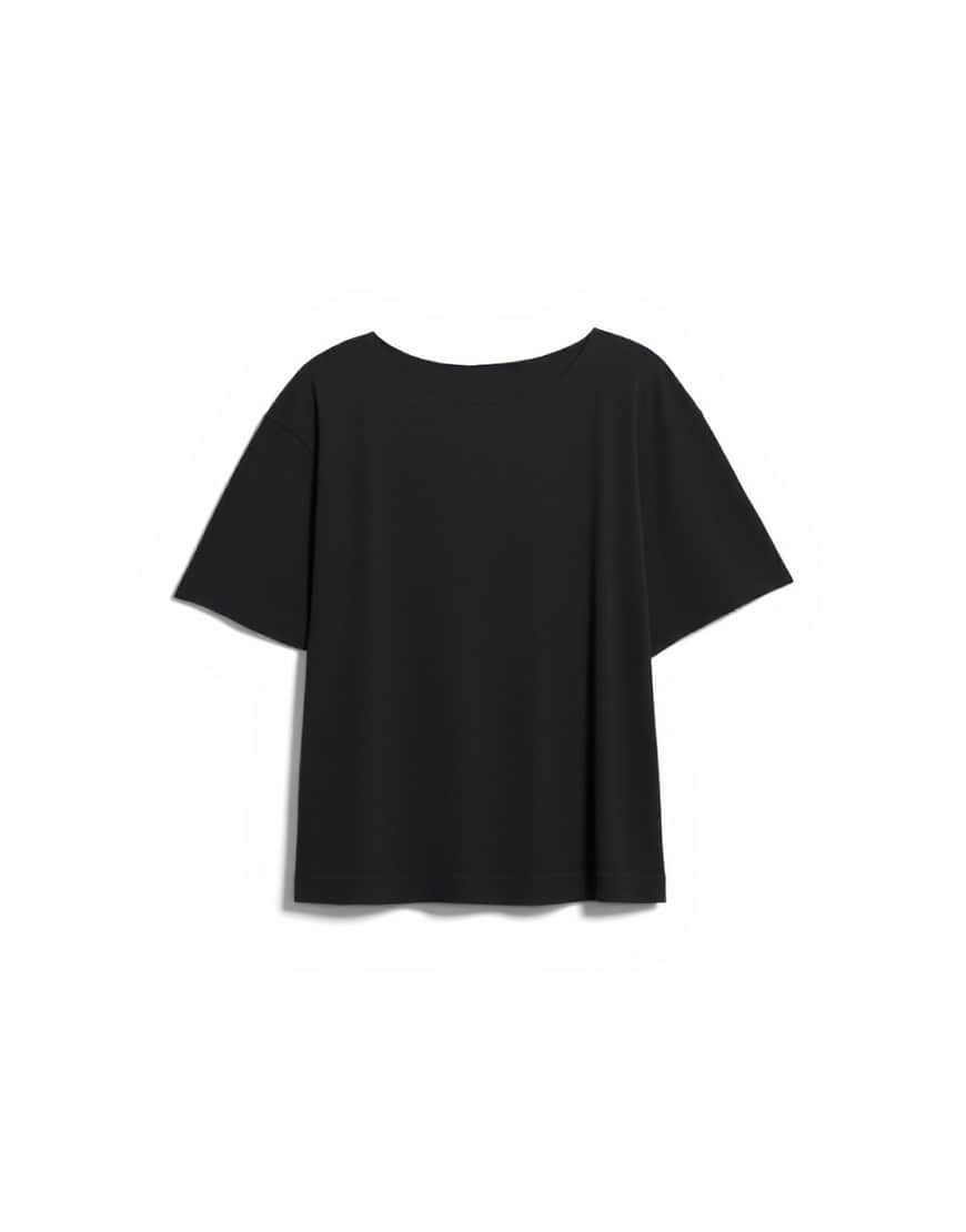 Topshop fallen shoulder t-shirt in black
