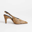 Topshop Arabella cone heel sling back court shoe in deer print