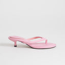 Topshop Axel toe thong mid heel sandal in pink