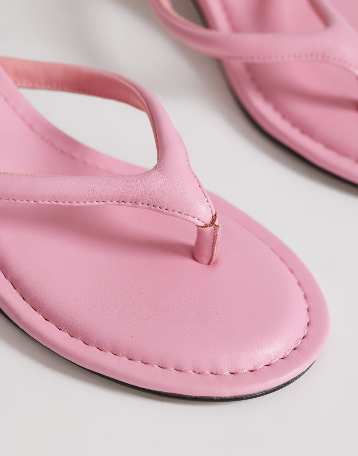 Topshop Axel toe thong mid heel sandal in pink