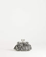 Topshop Clover hair on real leather clutch bag in zebra
