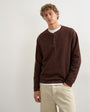 Topman relaxed fit rib henley in brown