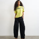 Topshop tie waist cargo trouser in black