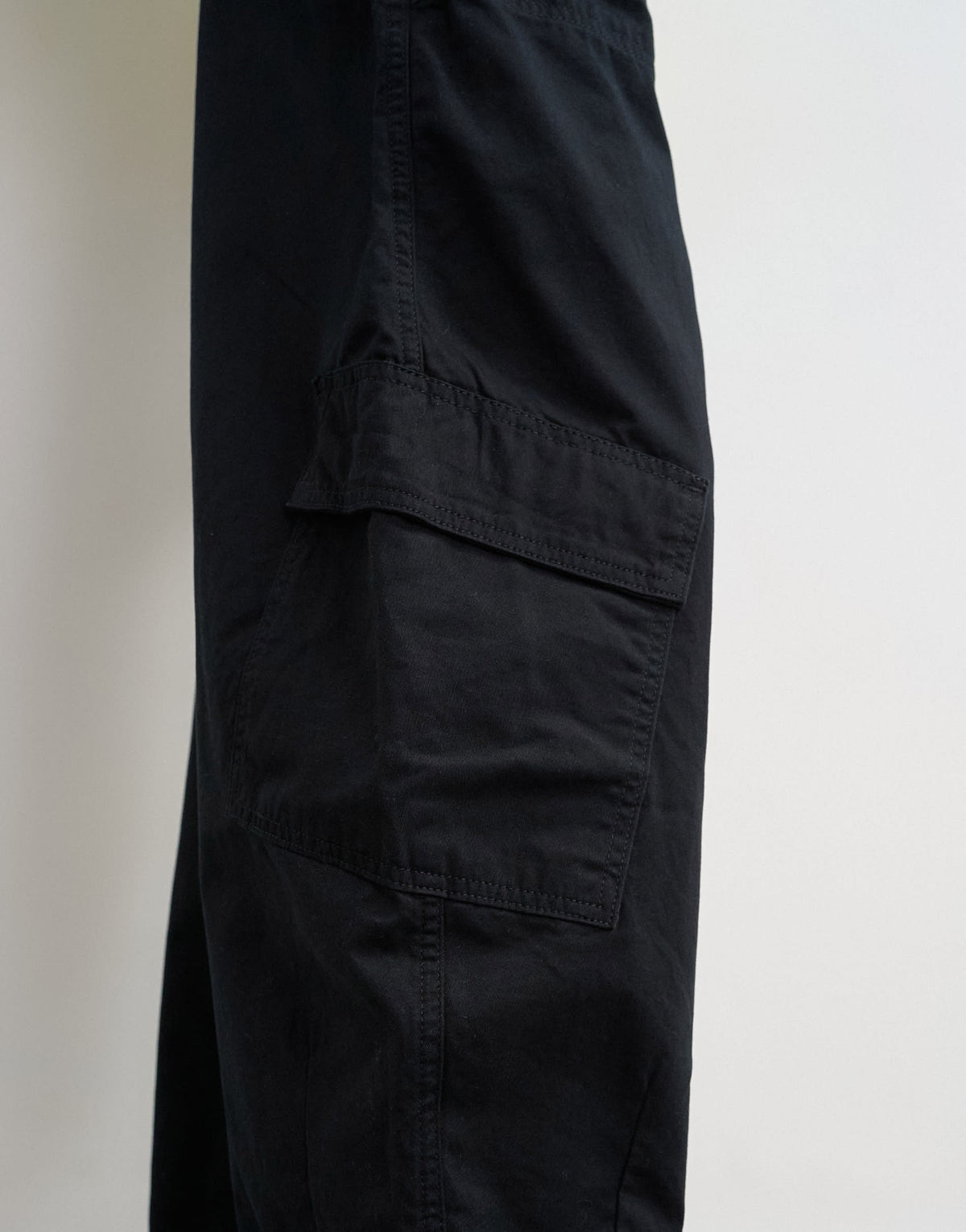 Topshop tie waist cargo trouser in black