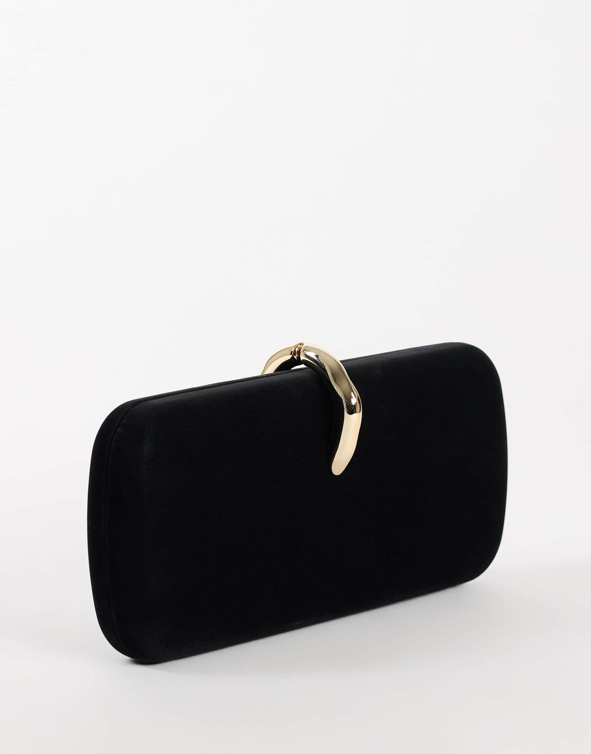 Topshop Jesse small clutch bag with hardware in black