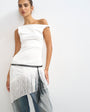 Topshop fringe cord belt in black