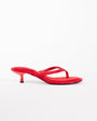 Topshop Axel toe thong mid heel sandal in red