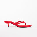 Topshop Axel toe thong mid heel sandal in red