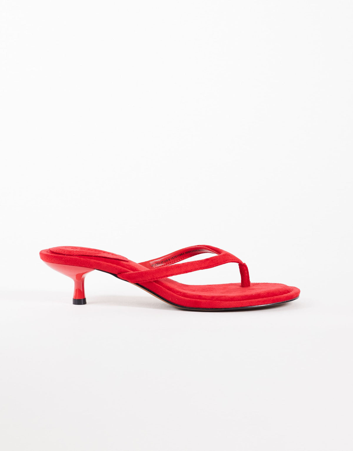 Topshop Axel toe thong mid heel sandal in red