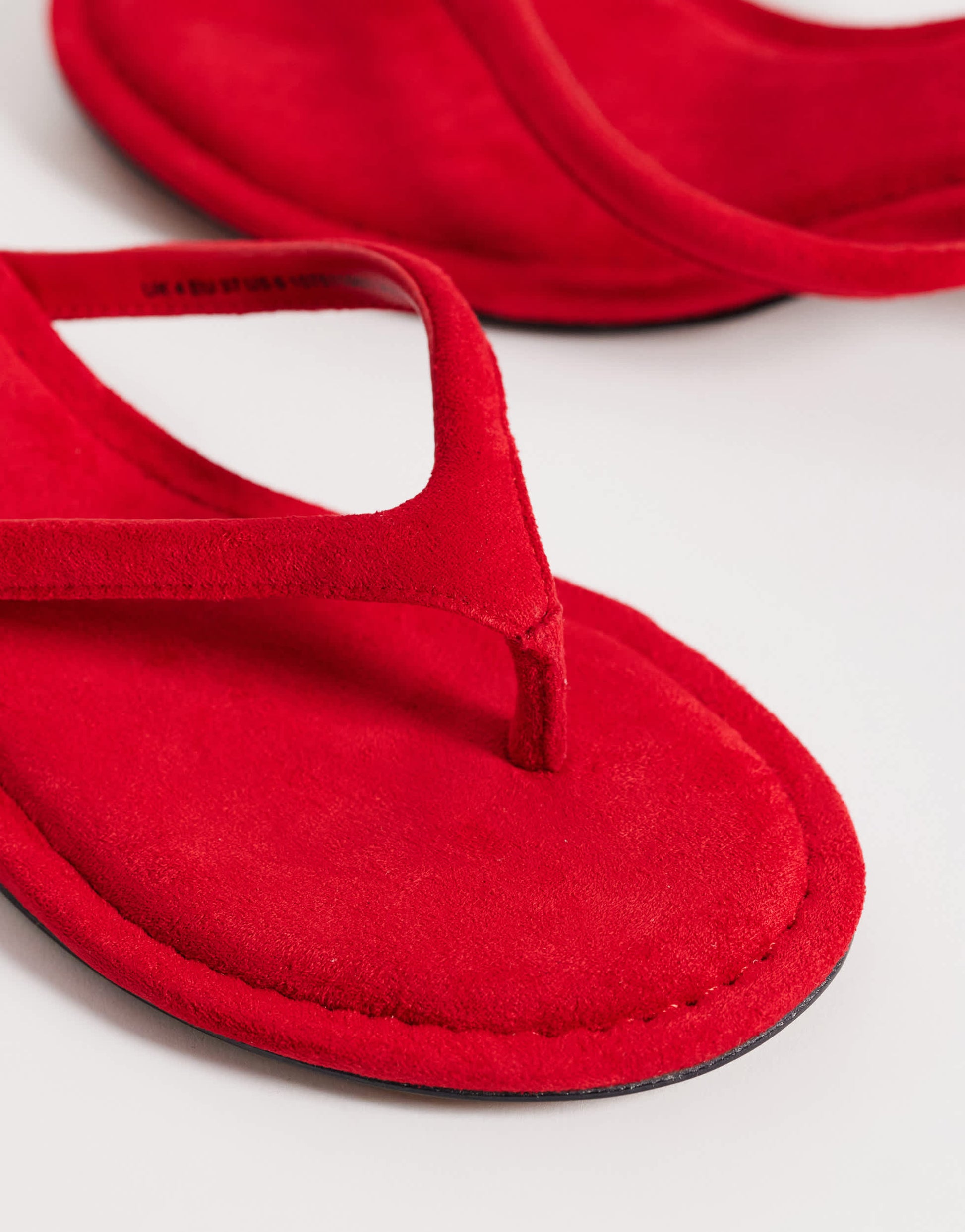 Topshop Axel toe thong mid heel sandal in red