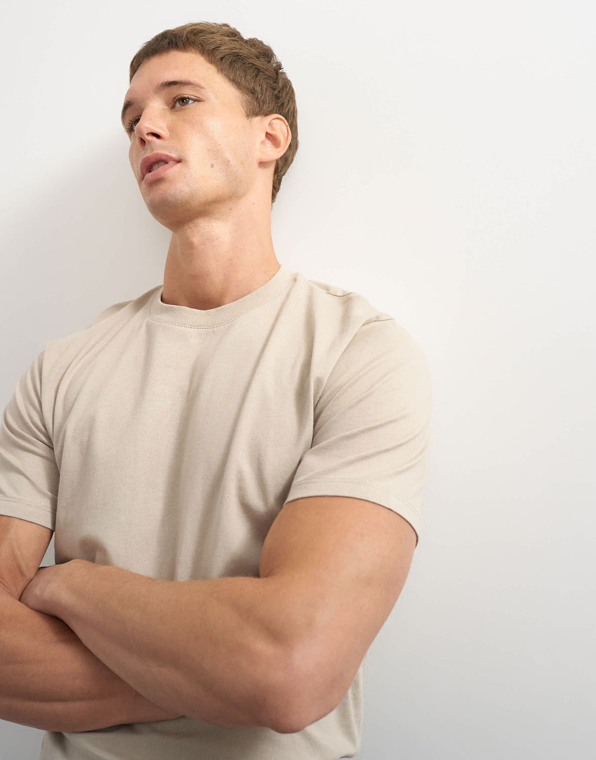 Topman classic fit t-shirt in stone