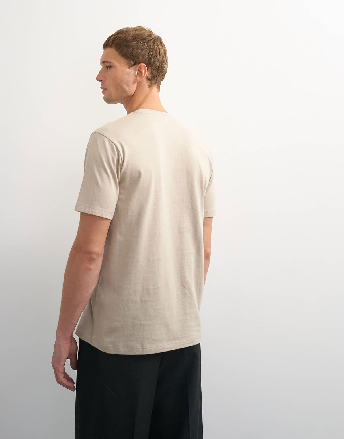 Topman classic fit t-shirt in stone