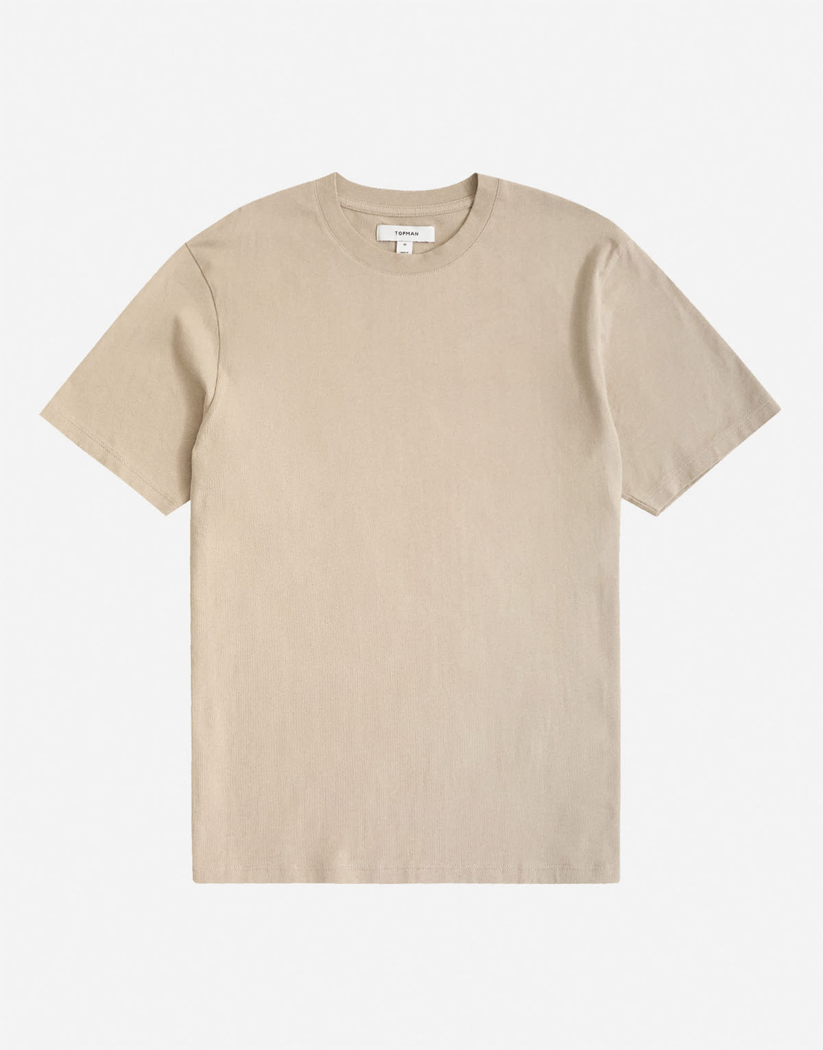 Topman classic fit t-shirt in stone