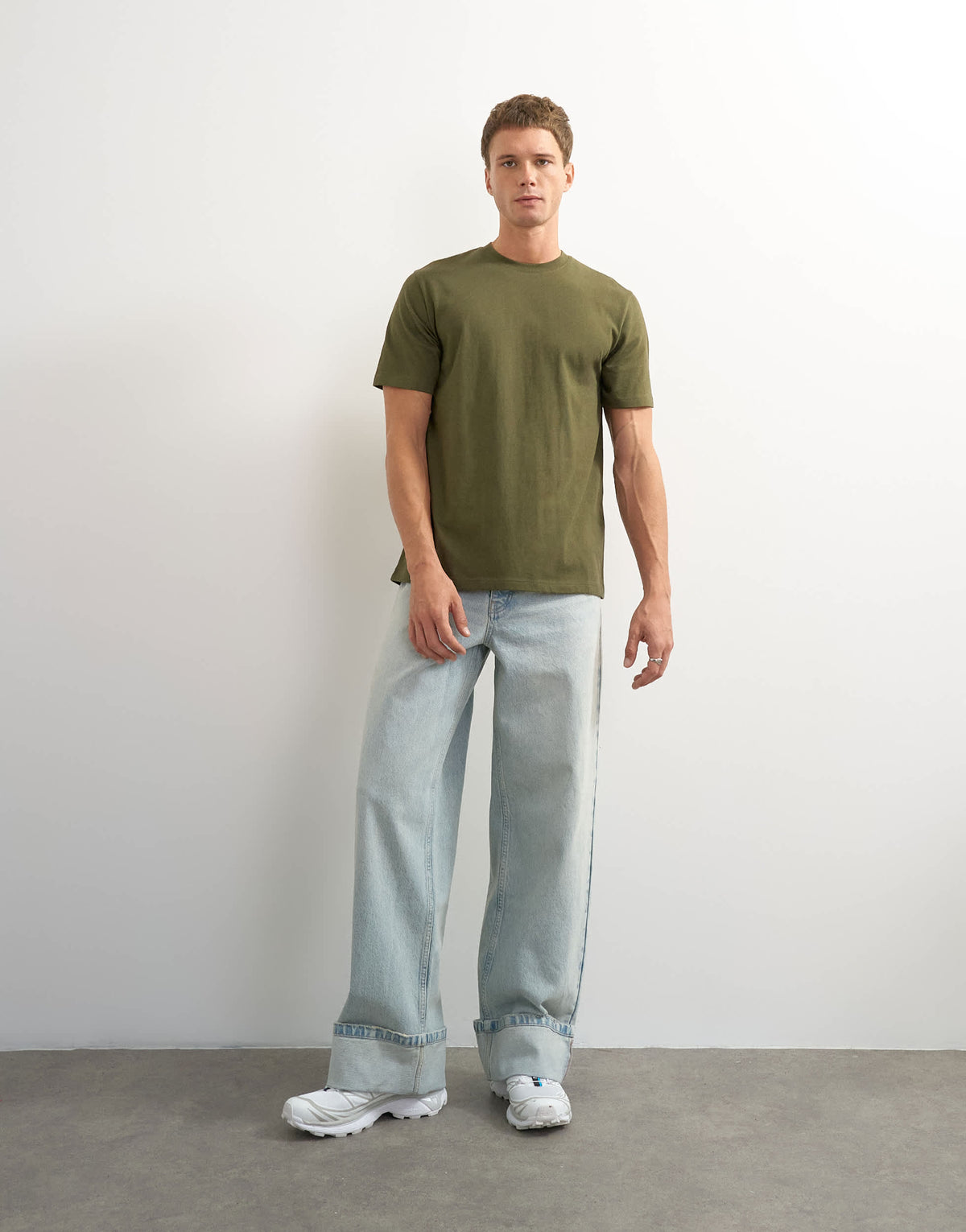 Topman 5 pack classic fit t-shirt in black, white, stone, navy and khaki