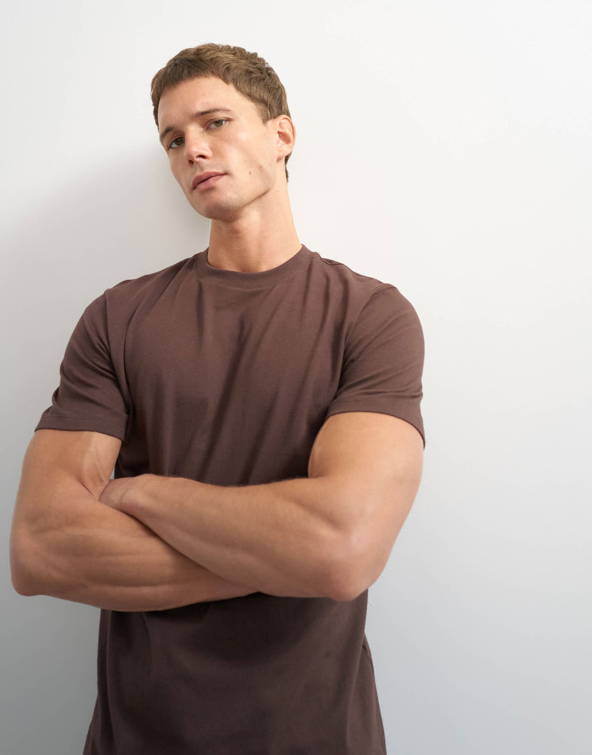 Topman classic fit t-shirt in brown