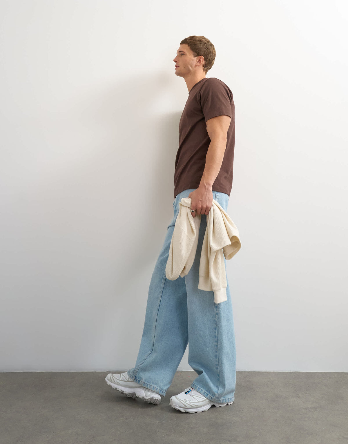 Topman classic fit t-shirt in brown
